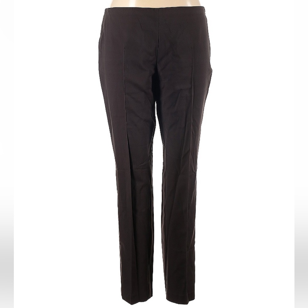 AKRIS slim brown cotton stretch pant - size 12- in like new condition